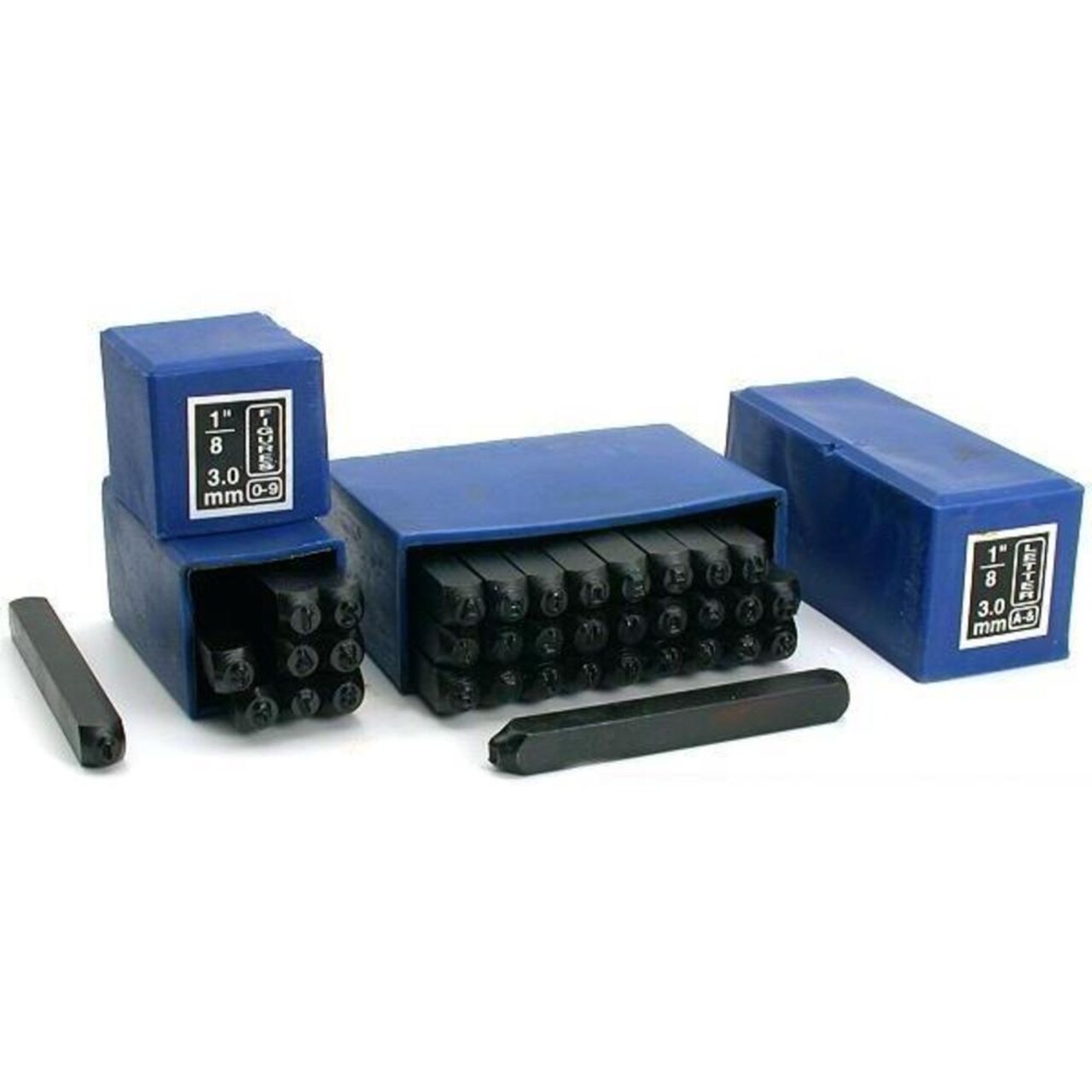 36 Letter & Number Punches 1/8" Metal Stamp Numbers Die Stamping Jewelers Tools